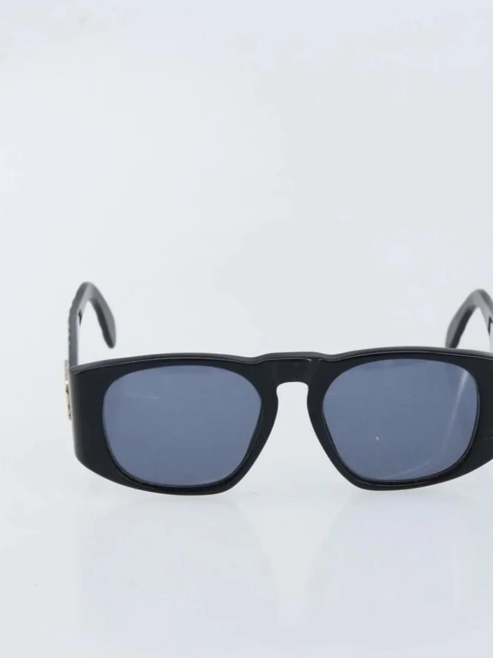 CHANEL Sunglasses plastic Black CC Auth BSZ432